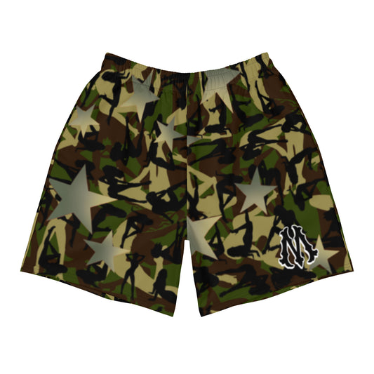 Camo Star - Men's Athletic Long Shorts